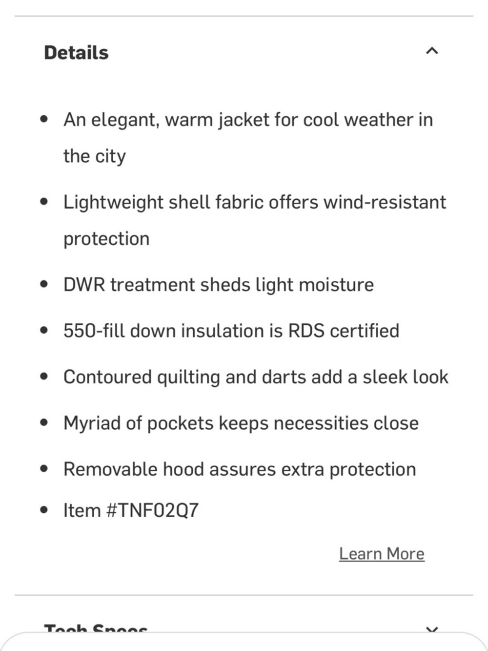 The North Face Transit BLACK down puffer jacket - Picture 4 of 11